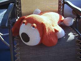 Crocheted Hound Pillow Crochet Pillows Crochet Toys Patterns Crochet Dog