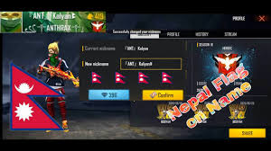 Cool username ideas for online games and services related to freefire in one place. How To Keep Nepal Flag On Free Fire Account Name Easy Way Youtube