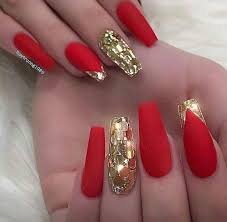 Looking for some trendy red acrylic nails? Life After Christmas Nails Acrylic Coffin Red Glitter 50 Akkrab Com