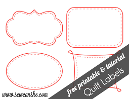 As a rule of thumb, laser printers and toner based photocopiers are suitable for printing on labels of all types. Quilt Labels Free Printable Sewcanshe Free Sewing Patterns And Tutorials