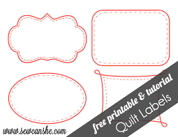 Designing and printing labels can be fun and complicated at the same time. Quilt Labels Free Printable Sewcanshe Free Sewing Patterns Tutorials