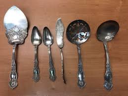 These are monogrammed with the letter h. 1910 Wm Rogers Son Aa 6pc Silver Plate Serving Set Orange Blossom Pattern Rare Ring Design For Female Silver Bars Vintage Charms