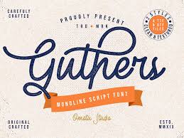 In ms word, an entire family of fonts is usually referred to as a typeface (like times new roman). Guthers Monoline Script Font Free Font By Omotu Studio On Dribbble