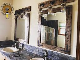 Rustic Distressed Mirror Wall Mirror Bathroom Mirror Rustic Etsy In 2020 Farmhouse Mirrors Wood Framed Mirror Rustic Mirrors