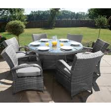 Browse our range of dining tables that are not too small and not too big. Royalcraft Dallas Grey 6 Seater Round Dining Set