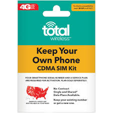 Total Wireless Bring Your Own Phone Sim Kit Verizon Cdma Compatible Walmart Com