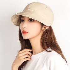 Ponytail Sun Hat Wide Brim Quick-drying Visors Summer Bucket Hat Men Women