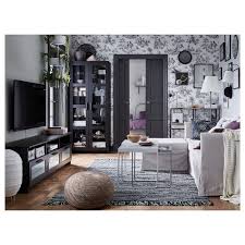 Brimnes Vitrine Schwarz 80x190 Cm Ikea Osterreich Glass Cabinet Doors Living Room Shelves Black And White Living Room
