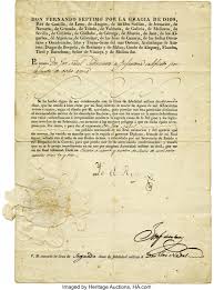 Ferdinand vii ( spanish fernando vii ; King Ferdinand Vii Manuscript Document Signed Yo El Rey I The Lot 30588 Heritage Auctions
