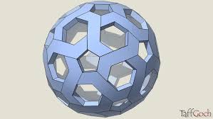 Large Preview Of 3d Model Of Geodesic Sculpture 1 4 Geodesic Geodesic Dome Solid Geometry