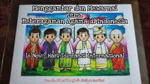 Ras dan agama di indonesia. Cara Menggambar Dan Mewarnai Tema Keberagaman Agama Di Indonesia Hari Toleransi Internasional Youtube