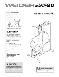 weider easy compact 90 user s manual manualzz com