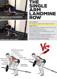 Landmine Single Arm Barbell Row Barbell Row Fitness Workout Plan