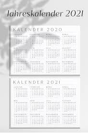 Monatskalender und kostenloser planer zum ausdrucken. Kalender 2021 Zum Ausdrucken In 5 Farben Grossen A2 A3 A4 A5 Set Swomolemo Printables