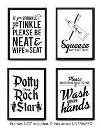 Do you need a daily reminder about the good things in life? Set Of 4 Funny Bathroom Quotes Rules Unframed Best Modern Toilet Decor Words Fashion Home Garden Ho Bathroom Quotes Funny Bathroom Quotes Modern Toilet