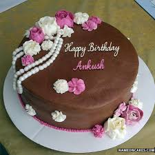 Names Picture Of Ankush Is Loading Please Wait Happy Birthday Chocolate Cake Cake Name Birthday Wishes Cake
