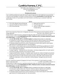 sample resume for medical coding