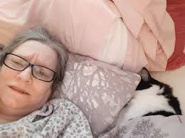 Our girl Quimby chilling by the fire after a busy day.