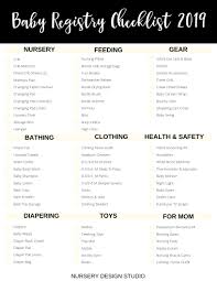 Baby Registry Checklist 2019 Printable Baby Registry Checklist Registry Checklist Baby Registry Checklist Printable