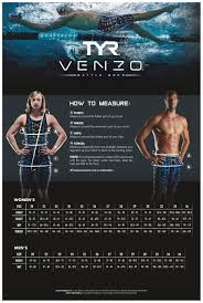 Tyr Venzo Size Guide Ness Swimwear