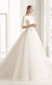 Quarter Length Sleeve Silk Bodice Tulle Skirt Wedding Dress Ball Gowns Wedding Wedding Dresses Ball Gown Wedding Dress