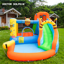 Photo et images libres de droits pour jouet d escalade avec. Toboggan Gonflable Pour Enfants Maison Avec Piscine Mur D Escalade Jouets Chateau 50 Off