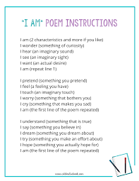 I Am Poetry Printable for Kids and Families