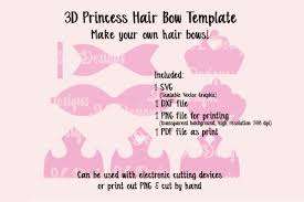 Princess Crown Bow Template Graphic By Jl Designs Creative Fabrica In 2020 Bow Template Templates Princess Crown