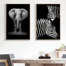 Check out the best places to buy art online, including affordable artwork! Cool Black Background Elephant Rhinoceros Zebra Canvas Print Wall Art Poster Airbnb Home Decor Sofa Cafe Offi Painting Office Paintings Zebra Canvas