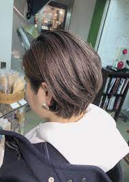 ミルキーヌードカラー 透明感カラー ヘアカラー グレージュ グレージュカラー ショート ショートヘア ハンサムショート ショートボブ hair color hair styles my hair