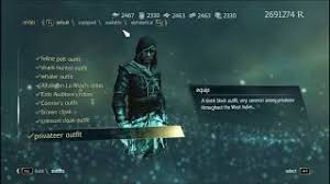Play as aveline with three unique missions offering a total of 60 minutes of gameplay. Assassin S Creed 4 Black Flag Unlock All Outfit And Weapon Cheattable Youtube