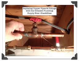 You'll need to cut the pipe to size and push it into the appropriately sized sharkbite fitting. Replace Copper Pipes Fittings Using Push Fit Plumbing Pipe Connectors