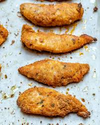 4 ounces of our cabot lite50 sharp cheddar mixes with 1½ cups of crushed cornflakes to create a crunchy, golden brown breading that. Oven Fried Chicken Tenders Recipe Healthy Fitness Meals