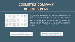 All content is for informational. Cosmetics Business Plan