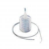 Komplette redonflasche aus einem rigiden medizinischen pvc, 400 ml inhalt, evakuiert, mit gut lesbarer vakuumanzeige, graduiert, mit einem 125 cm langen transparenten verbindungsschlauch. Einmal Redonflasche Wunddrainage Wundverschluss Verbandstoffe Doccheck Shop Dein Medizinbedarf Online