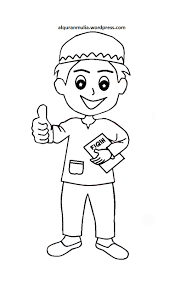 Gambar mewarnai, m ewarnai gambar, m ewarnai, gambar, sketsa, gambar kartun, kartun lucu , kartun, coloring, coloring page, drawing, tk, paud, sd, anak, children, moslem, muslimah, muslim, islami , asma'ul husna, kaligrafi, tulisan. Contoh Gambar Mewarnai Kartun Anak Islami Kataucap
