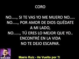 Comienza su carrera en la música muy joven a la edad de 16 años cuando empieza a cantar en la escuela libre de música de caguas. Maelo Ruiz He Vuelto Por Ti Con Letra Youtube Ha Vuelto Youtube Volvi