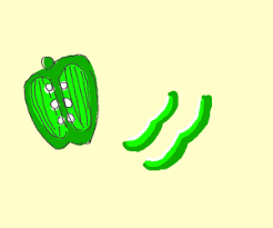 How to draw a pepper. Bell Pepper Slices Drawception