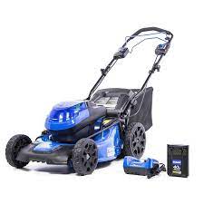 Kobalt 40 Volt Max Brushless 20 In Self Propelled Cordless Electric Lawn Mower 5 Ah Battery And Charger Included Lowes Com Lawn Mower Push Lawn Mower Self Propelled Mower