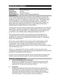 Head Of Finance