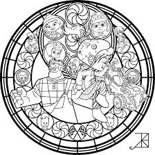 Coloring page inspired by the famous cinderella castle, the iconic symbol of the walt disney company, and of disney theme parks. Vanellope Stained Glass Line Art By Akili Amethyst Deviantart Com On Deviantart Mandala Coloring Pages Disney Stained Glass Coloring Pages