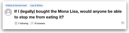 The more questions you get correct here, the more random knowledge you have is your brain big enough to g. 24 Yahoo Answers That Answered Nothing