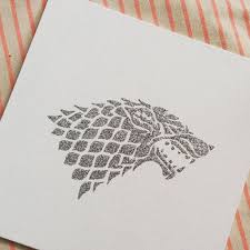 Casa Stark Lobo Huargo Brillo Pintura Juego De Por Wanderaft Glitter Paint Unique Items Products Art Inspiration