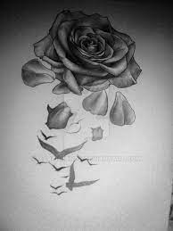 New Rose By Darthhoney Rose Tattoo Design Girly Skull Tattoos Rose Tattoos
