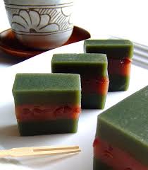 Mugwort Red Bean Jam Uiro Japanese Sweets Japanese Dessert Japanese Sweets Wagashi