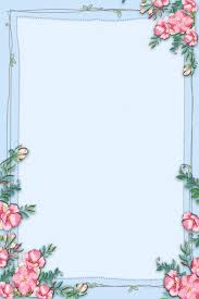 Mawar Merah Sempadan Latar Belakang In 2020 Flower Frame Floral Border Design Geometric Flower