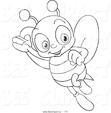 Check out more of our holiday coloring pages and share them with friends. Cartoon Vector Clip Art Of A Coloring Page Of A Happy Bee By Yayayoyo 771