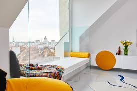 Bedroom colors recommendations attic color ideas fresh design luxury wallpaper. A Budapest Attic Apartment Designed With Primary Colors