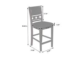 Yaheetech tall bar stools set of 2 modern square pu leather adjustable barstools counter height stools with arms and back bar chairs 360° swivel stool white $139.99 in stock. Gia 5pc Counter Height Set Ebony Nader S Furniture