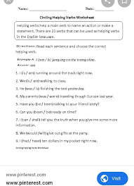The word walking is the main verb. Please Give The Answers Of The Given Helping Verbs Worksheet Brainly In